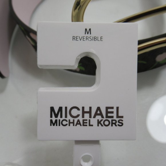 Michael Kors 38 Millimeter Floral Logo Reversible Belt - Picture 9 of 9